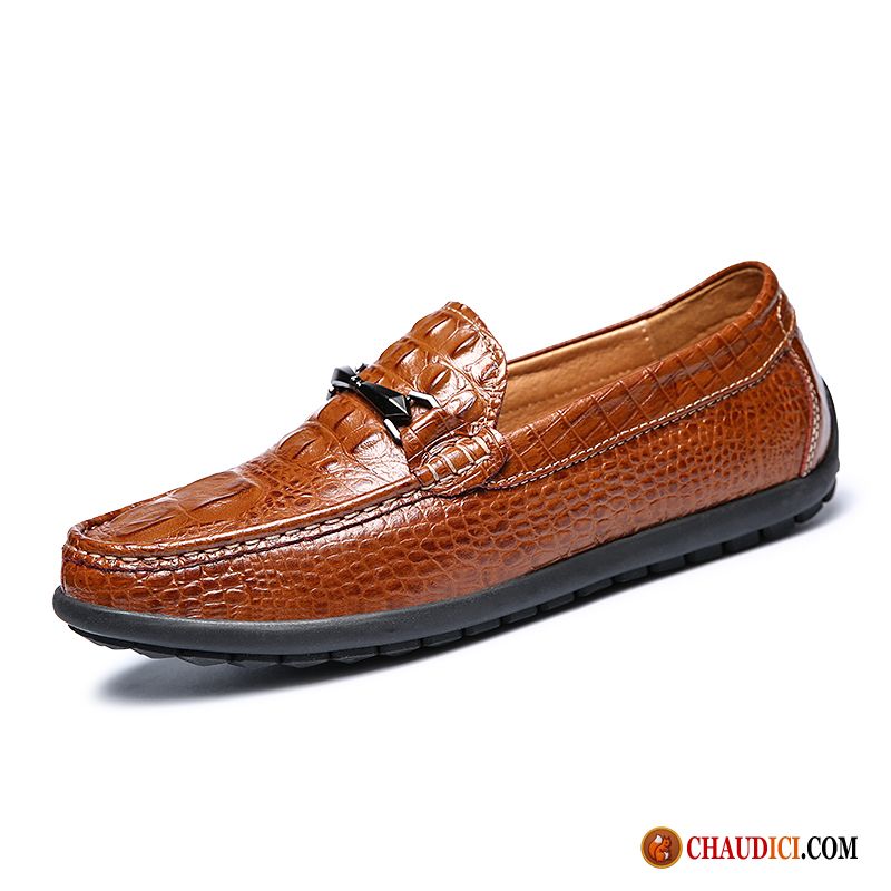 Vente Chaussure Homme Dessus Cuir Flâneurs Crocodile Homme Cuir Pas Cher