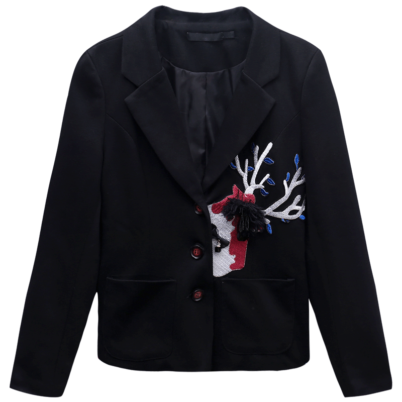 Veste Blazer Cintrée Noir Une Veste Décontractée Tendance Femme