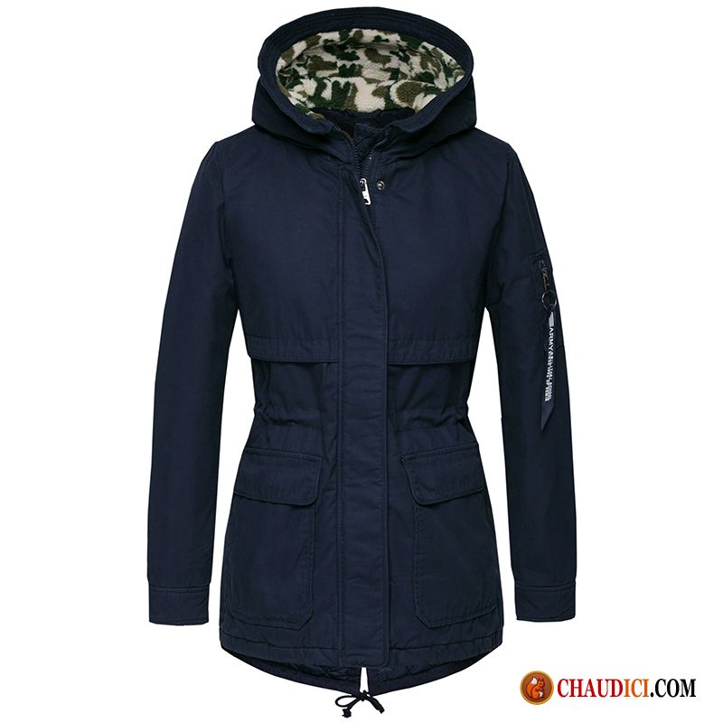 Veste Blazer Femme Noir Manteau Camouflage Capuche Vêtements Matelassé Vêtements D'hiver