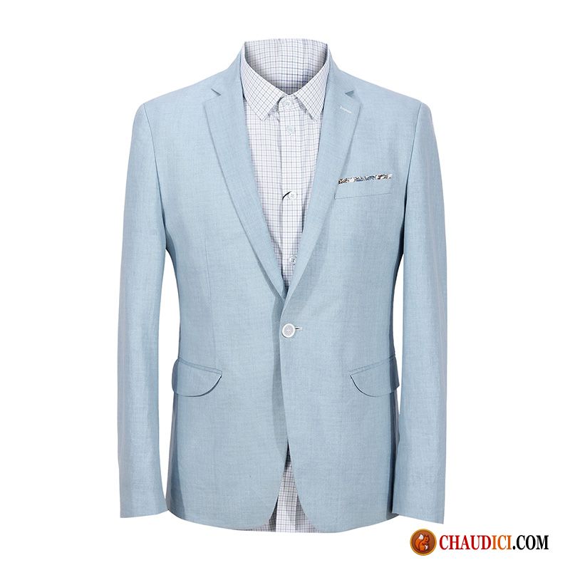 Veste Blazer Homme Originale Azur Blazer Mode Décontractée Homme L'automne