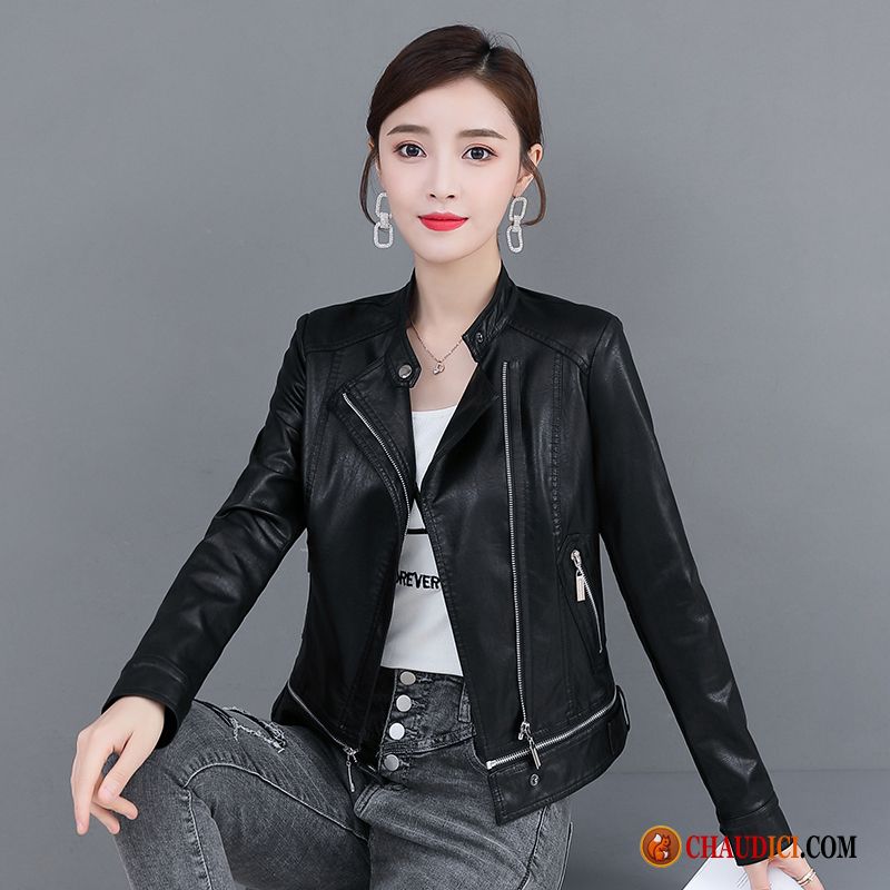 Veste De Blazer Femme Vestes En Cuir L'automne Slim Mince Manteau