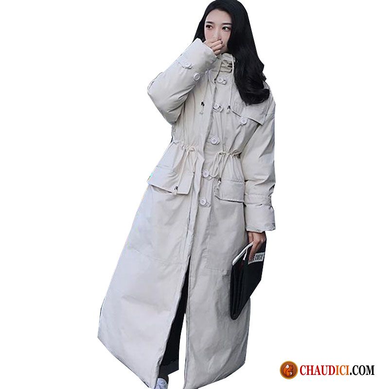 Veste En Coton Et Blouson Femme Hiver Blanc Matelassée Bouton À Une Rangée Mince En Ligne