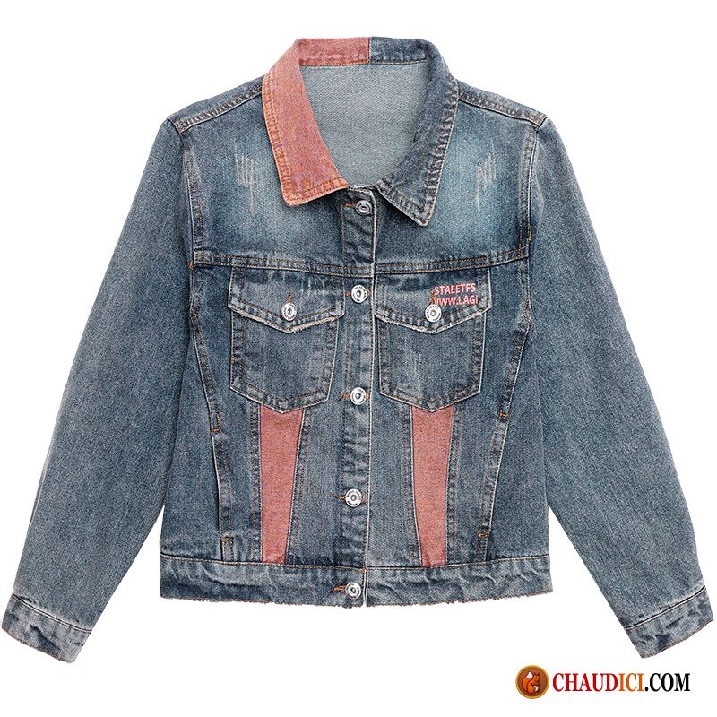 Veste En Cuir Courte Ivoire Femme Printemps Denim Court Une Veste