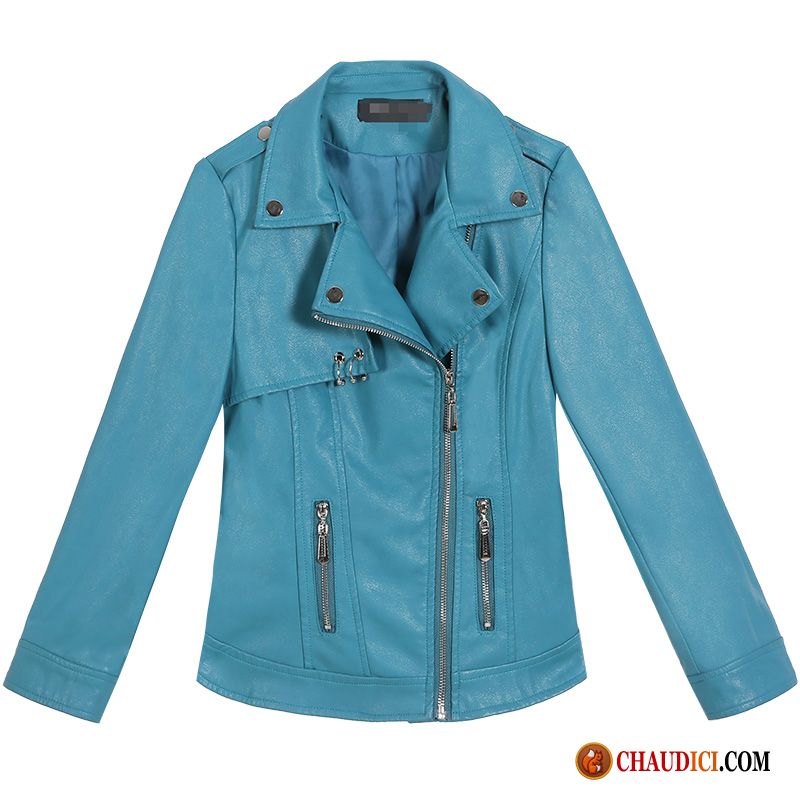 Veste En Simili Cuir Femme Pensée Printemps Vestes En Cuir L'automne Tendance Vêtements Moto En Vente