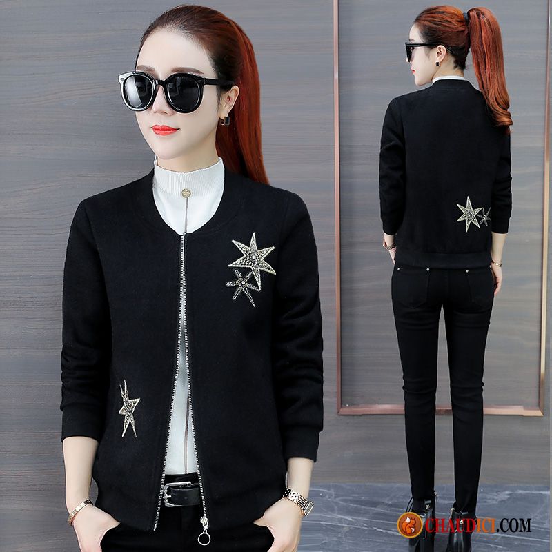 Veste Femme Mode Printemps Cargo L'automne Pentacle Court