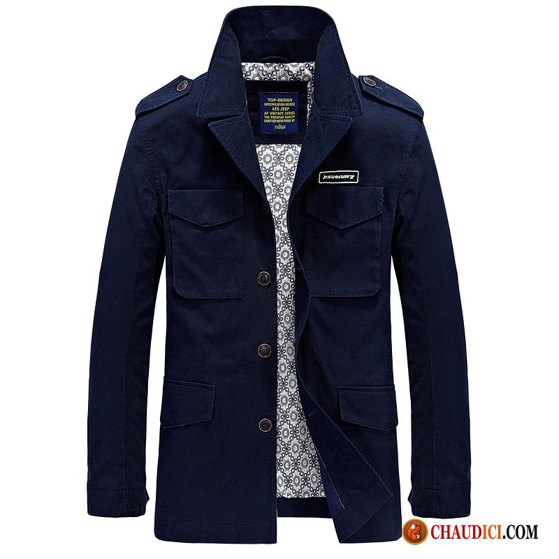 Veste Stylé Homme Printemps Jeunesse Manteau Coupe Vent Tendance Pas Cher