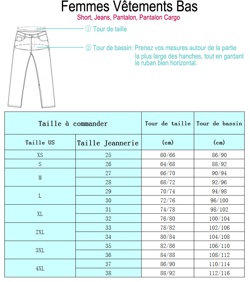 Chaudici Femme Pantalons Taille